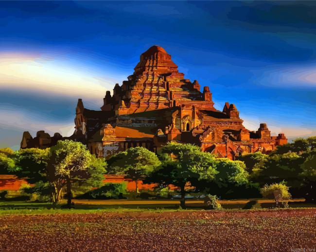 Dhammayangyi Temple Myanmar Paint By Numbers