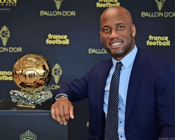 Didier Drogba With Golden Ball Painting By Numberss.png