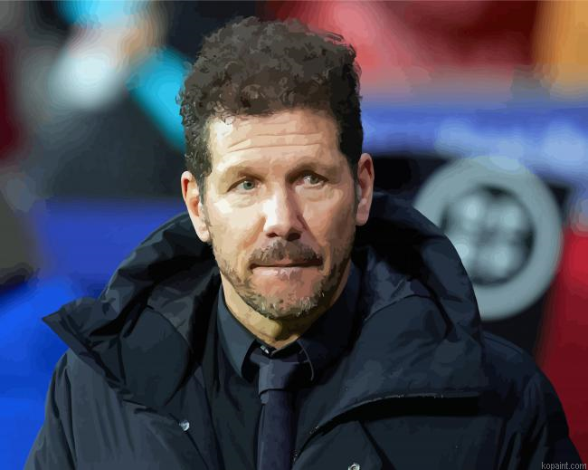 Diego Simeone Footballer Painting By Numberss.png