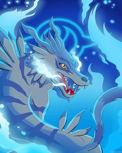 Digimon Garurumon Painting By Numberss.png
