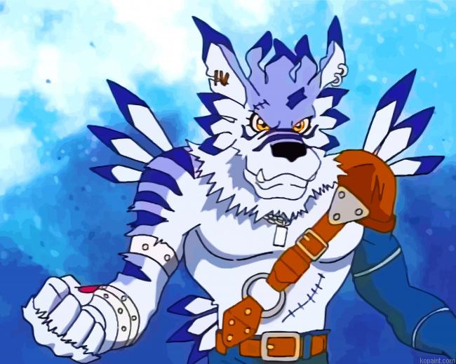 Digimon Weregarurumon Painting By Numberss.png