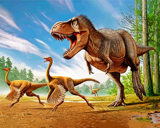 Dinasaurs Animals Painting By Numberss.png
