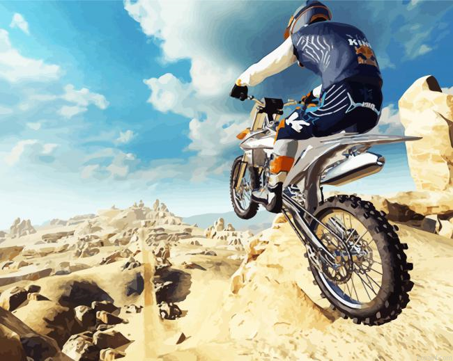 Dirt Bike Race Paint By Numbers