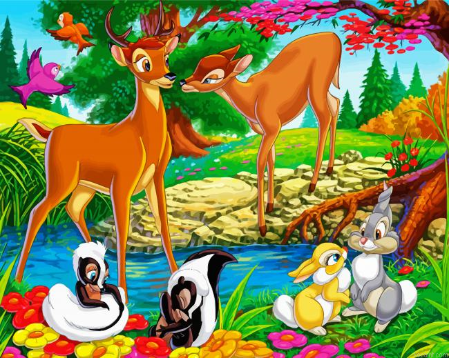 Disney Animated Movie Bambi Paint By Numbers.png