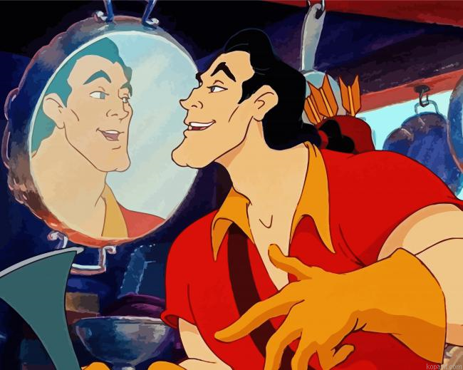 Disney Beauty And The Beast Gaston Painting By Numberss.png