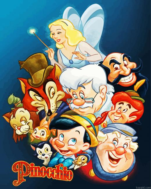 Disney Cartoon Pinocchio Characters Painting By Numberss.png