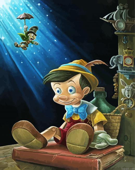 Disney Cartoon Pinocchio Movie Painting By Numberss.png