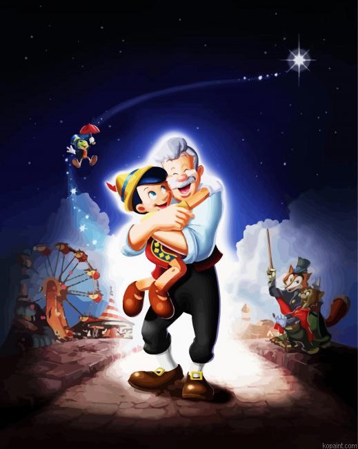 Disney Cartoon Pinocchio Painting By Numberss.png