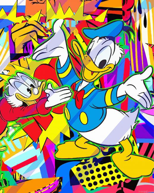 Disney Duck Family Pop Art Painting By Numberss.png