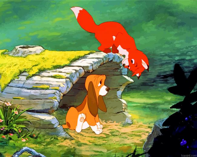 Disney Fox And The Hound Painting By Numberss.png