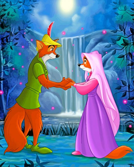 Disney Lady Marian And Robin Hood Painting By Numberss.png