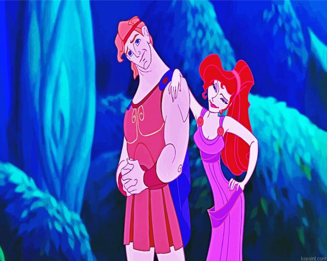 Disney Megara And Hercules Painting By Numberss.png