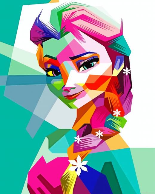 Disney Princess Frozen Pop Art Painting By Numberss.png