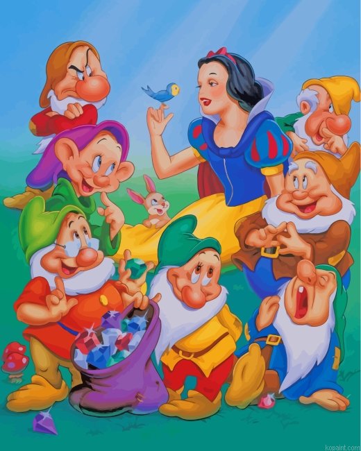Disney Snow White And Seven Dwarfs Painting By Numberss.png