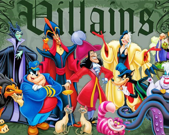 Disney Villains Poster Paint By Numbers