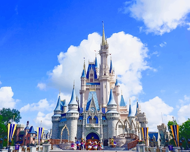 Disney World Cinderella Castle New Painting By Numberss.png