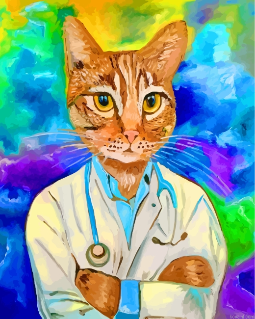 Doctor Cat Painting By Numberss.png