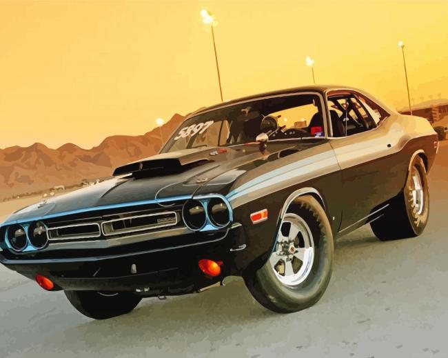 Dodge Challenger Fast And Furious Car Painting By Numberss.png