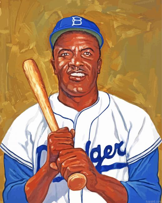 Dodgers Jackie Robinson Art Paint By Numbers