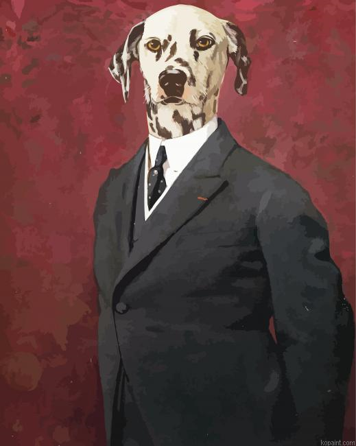 Dog In Investigator Suit Painting By Numberss.png