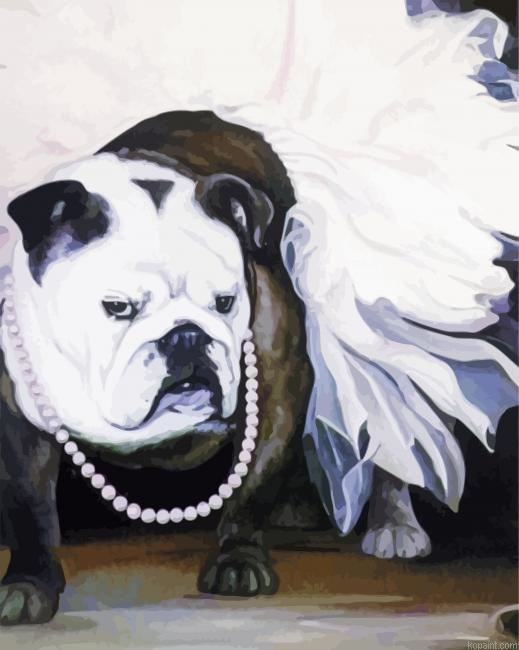 Dog In Tutu Art Paint By Numbers