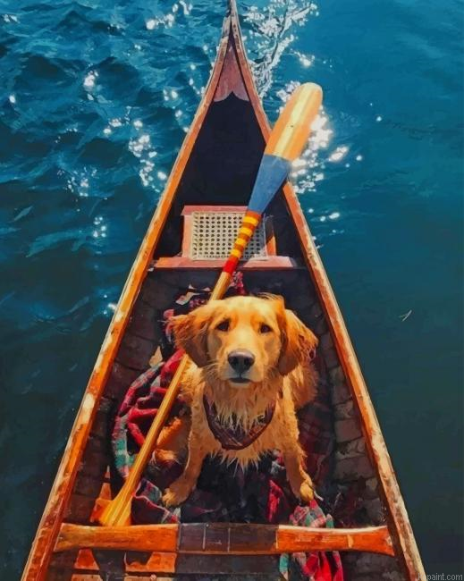 Dog On A Boat New Painting By Numberss.png