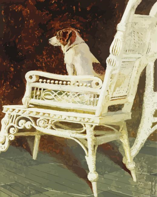 Dog On Chair By Jamie Wyeth Painting By Numberss.png