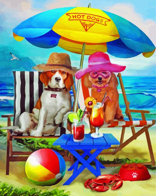 Dogs Enjoying Their Time Painting By Numberss.png