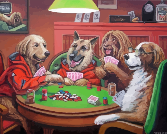 Dogs Playing Cards Painting By Numberss.png
