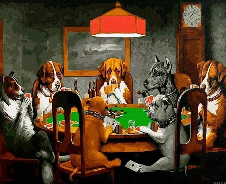 Dogs Playing Poker Animals Painting By Numberss.png