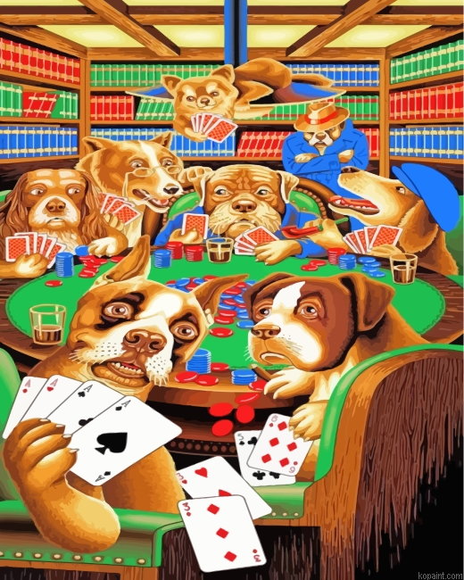 Dogs Playing Poker Painting By Numberss.png