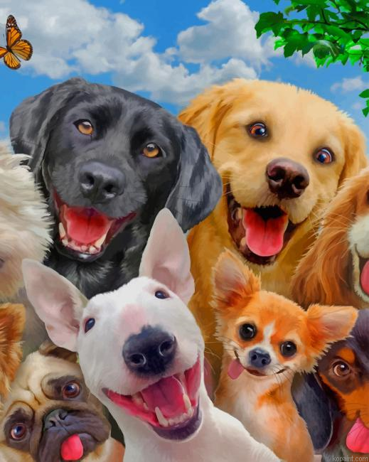 Dogs Selfie New Painting By Numberss.png