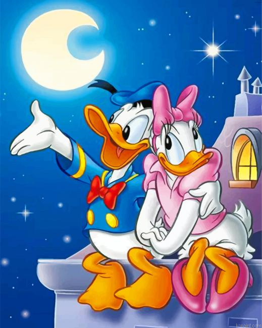Donald Duck And Daisy Painting By Numberss.png