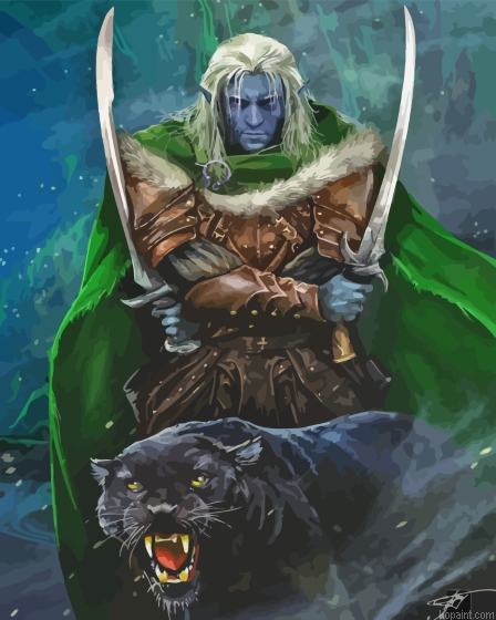 Dourden Drizzt Painting By Numberss.png