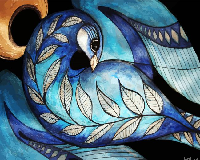 Dove Bird Art Paint by Numbers