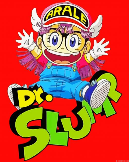 Dr Slump Anime Character Painting By Numberss.png