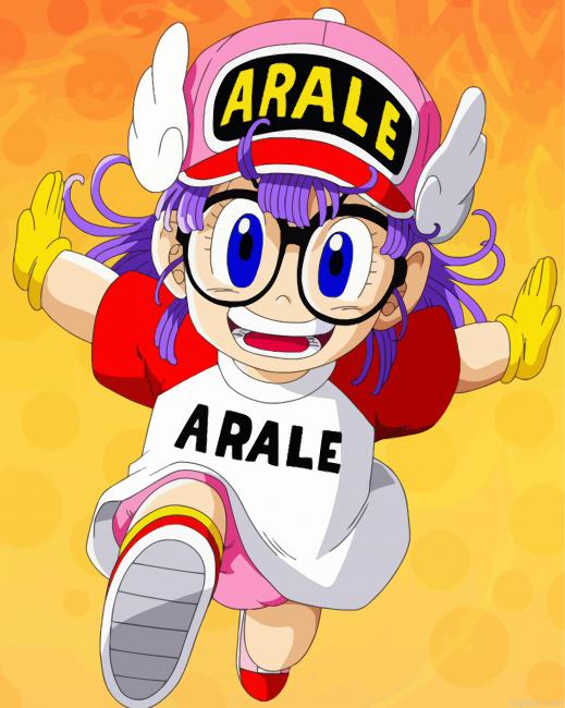 Dr Slump Arale Character Painting By Numberss.png