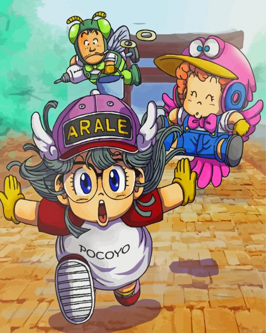 Dr Slump Characters Painting By Numberss.png
