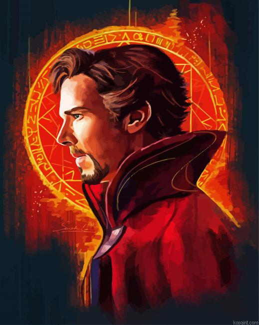 Dr Strange Illustration Painting By Numberss.png