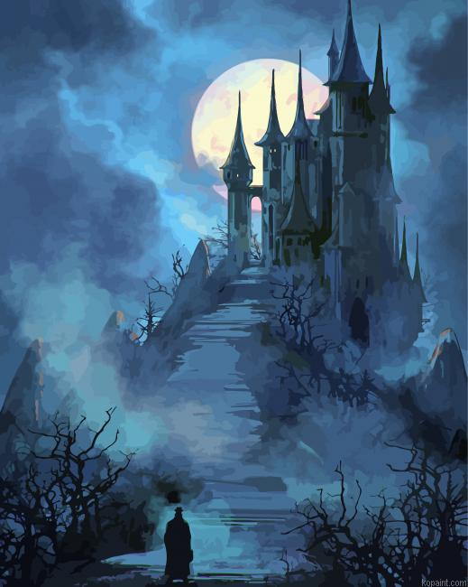 Dracula Castle Art Painting By Numberss.png