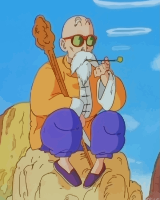 Dragon Ball Master Roshi Painting By Numberss.png