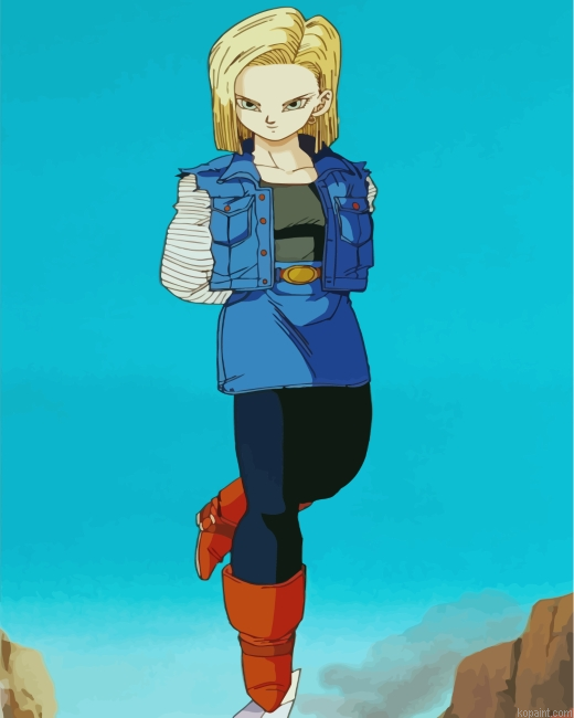 Dragon Ball Z Android 18 Painting By Numberss.png