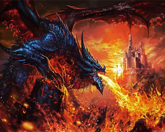 Dragon Breathing Fire Painting By Numberss.png