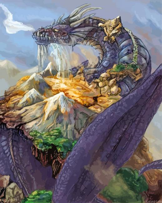 Dragon Earth Art Painting By Numberss.png