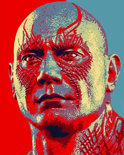 Drax Marvel Movie Character Paint By Numbers