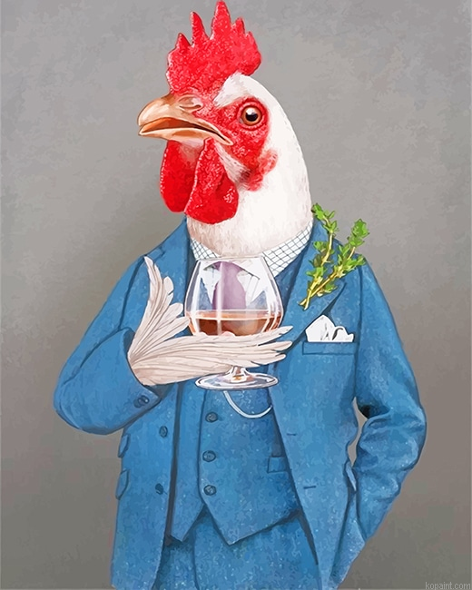 Dressed Up Chicken New Painting By Numberss.png