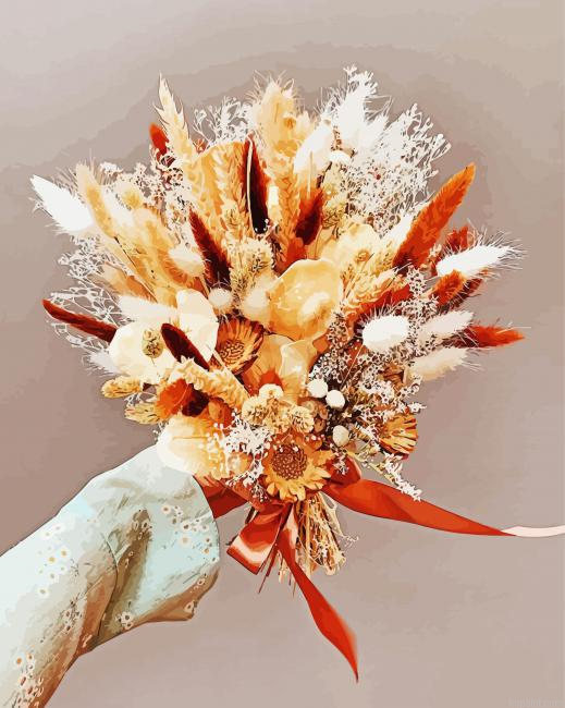 Dried Flowers Bouquet Painting By Numberss.png