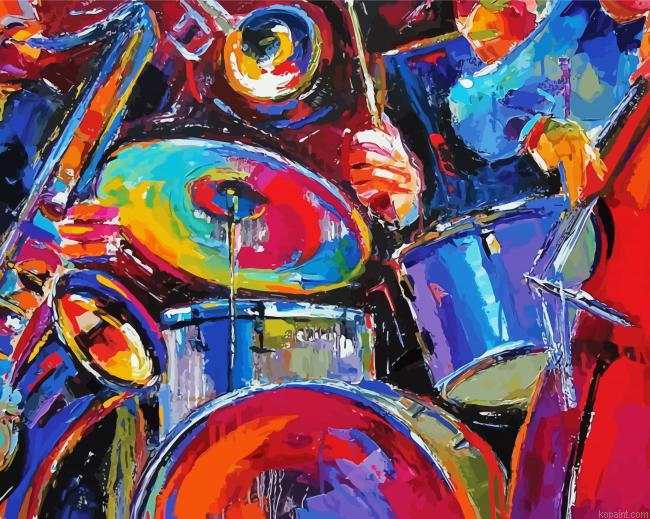 Drumming Art Painting By Numberss.png