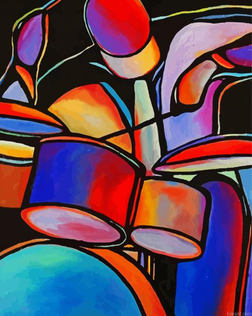 Drums Abstract Painting By Numberss.png