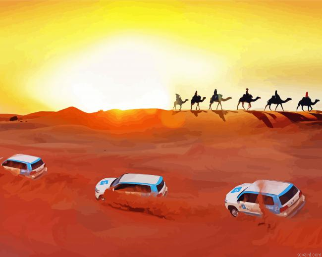 Dubai Desert At Sunset Painting By Numberss.png